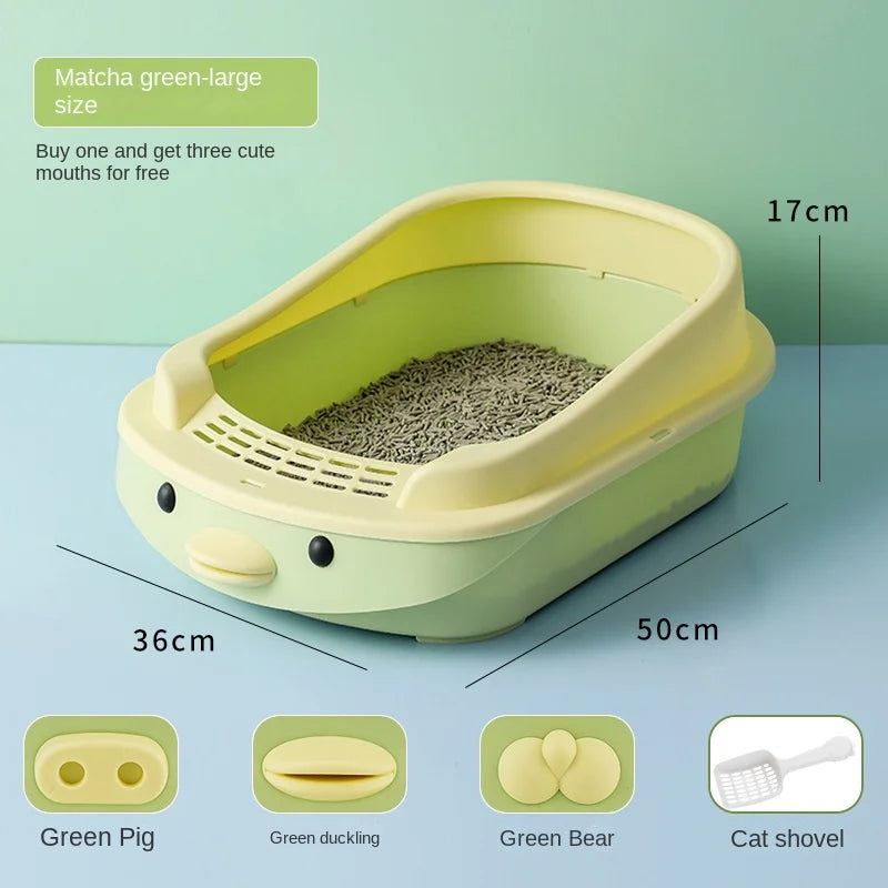 Sandboxes for Cat Litter Box Oversized Toilet Smart Semi Enclosed Anti External Splashing Supports Long Cat Drop Shipping