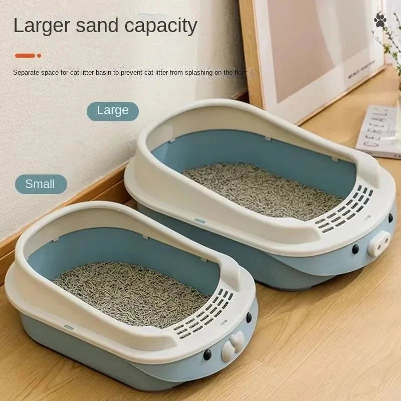 Sandboxes for Cat Litter Box Oversized Toilet Smart Semi Enclosed Anti External Splashing Supports Long Cat Drop Shipping