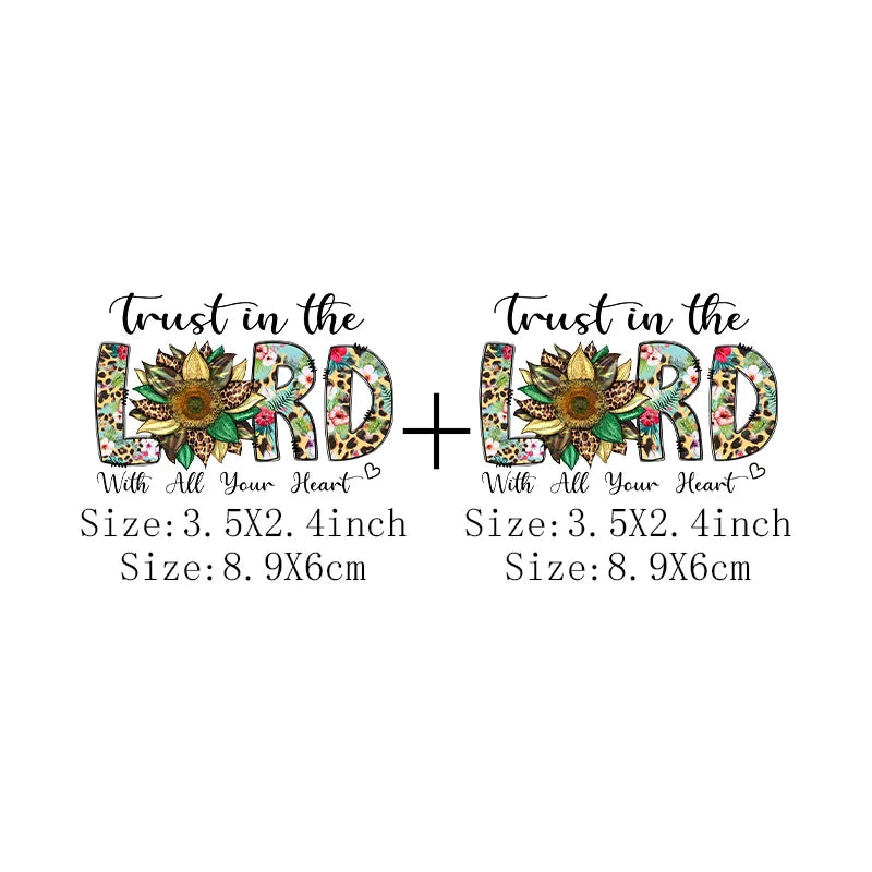 Christ Patch For Clothing Faith Jesus Iron On Transfers On Clothes Fashiong Women DIY Thermal Stickers For T-Shirt Decals Patch