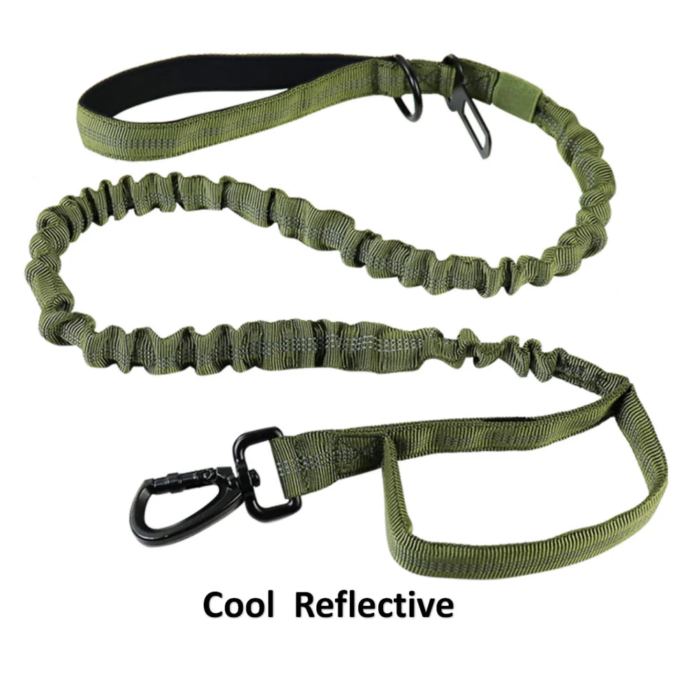 Strong Dog Collar Adjustable Thick Tactical Military Training Collars and Dog Leash with handle for Medium /big/ k9 /Large Dogs