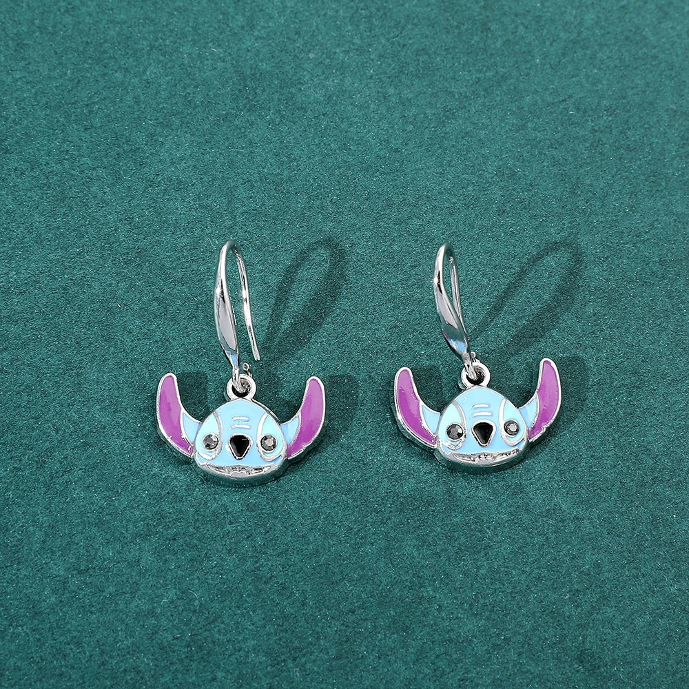 Silver Plating Stitch Earrings Lilo & Stitch Ear Pendant for Girl Party Gifts Accessories