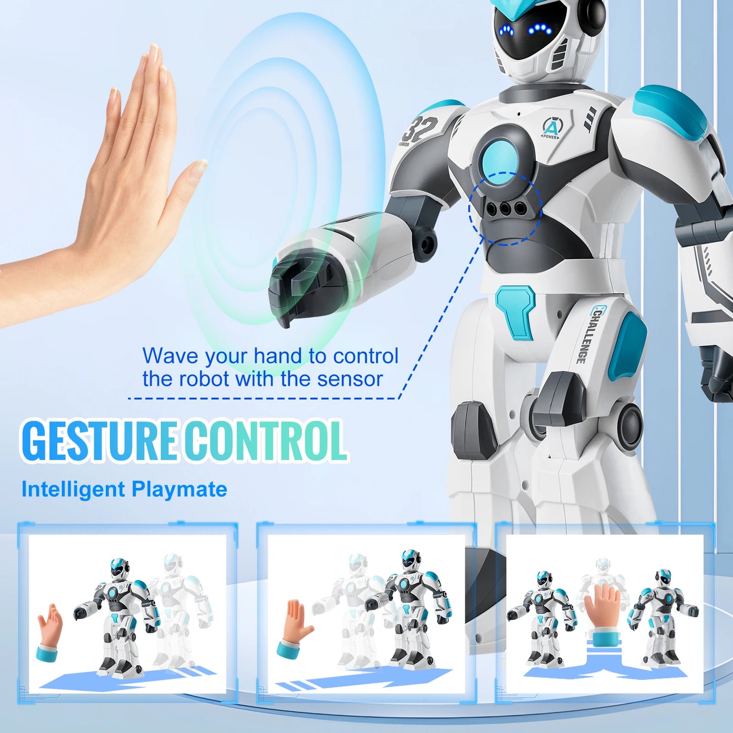 VEVOR RC Robot Toys Mechanical Combat Police Early Education Intelligent Robot Electric Singing Dancing Children's Birthday Gift