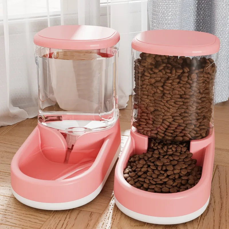 OUZEY Large Capacity Pet Feeder Automatic Water Dispenser For Cats Small Dog Food Bowl Pet Automatic Feeder Drinker Water Bowl