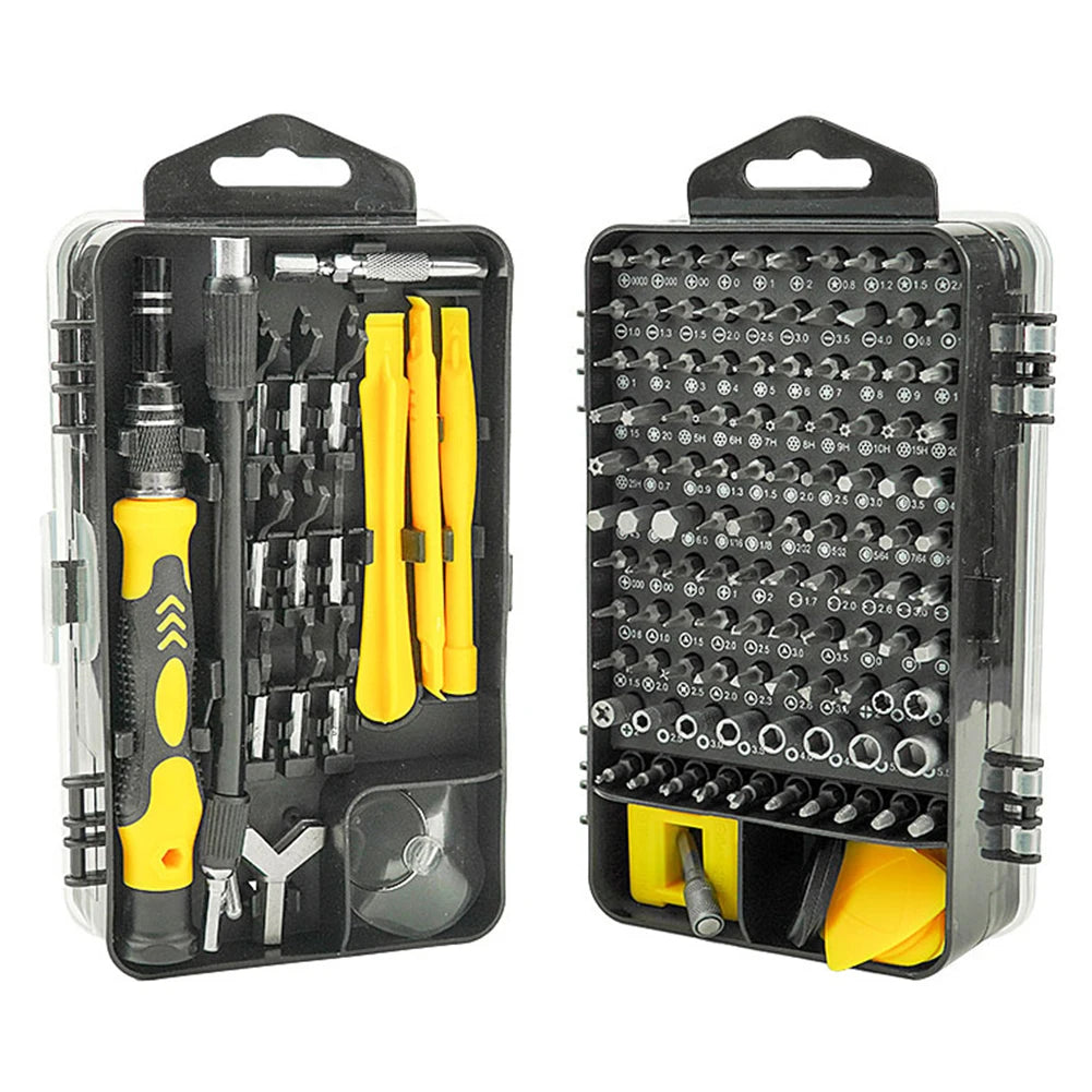 115 in1 Screwdriver Set of Screw Driver Bit Set Multi-Bit Precision Torx Screwdriver Tweezer Cell Phone Repair Tool for Computer