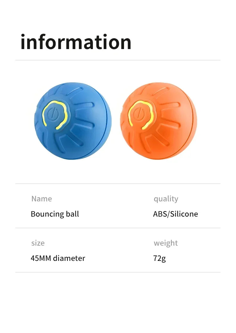 2024 Smart Dog Toys Auto Rolling Ball Electric Dog Toys for Small Cat Funny Self-moving Puppy Games Pet Indoor Interactive