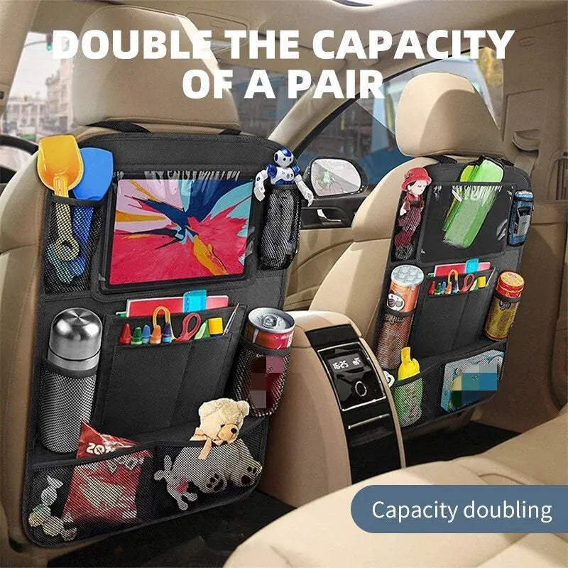 Car Interior Accessories Car Seat Back Storage Anti-kick Bag Simple Oxford Material Snack Toy Storage Bag Car Storage Bag