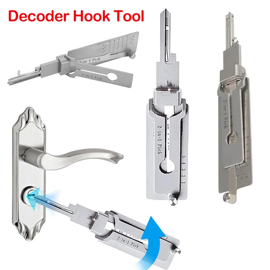 Stainless Steel Key Decoder Precision Tool O-ring Pickup Kit Hook Tool Maintenance Repair Kit