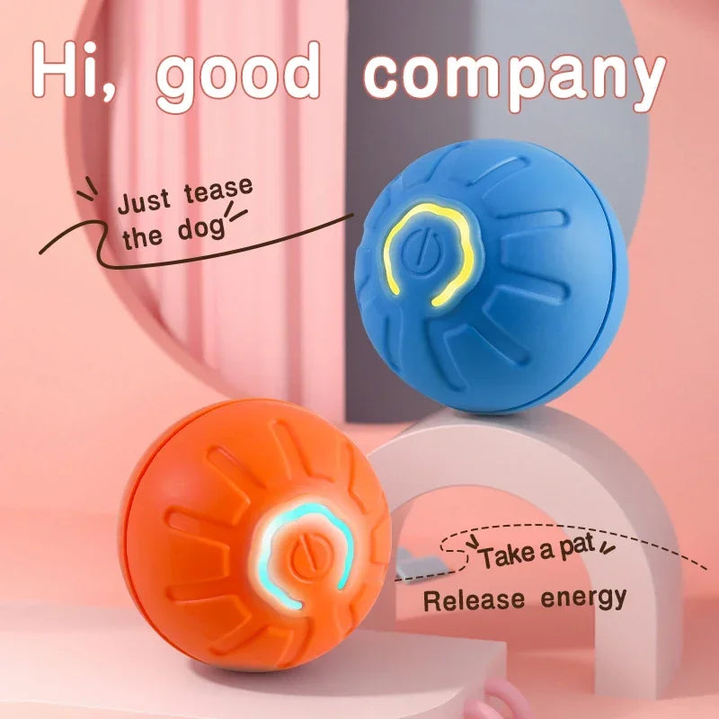 2024 Smart Dog Toys Auto Rolling Ball Electric Dog Toys for Small Cat Funny Self-moving Puppy Games Pet Indoor Interactive