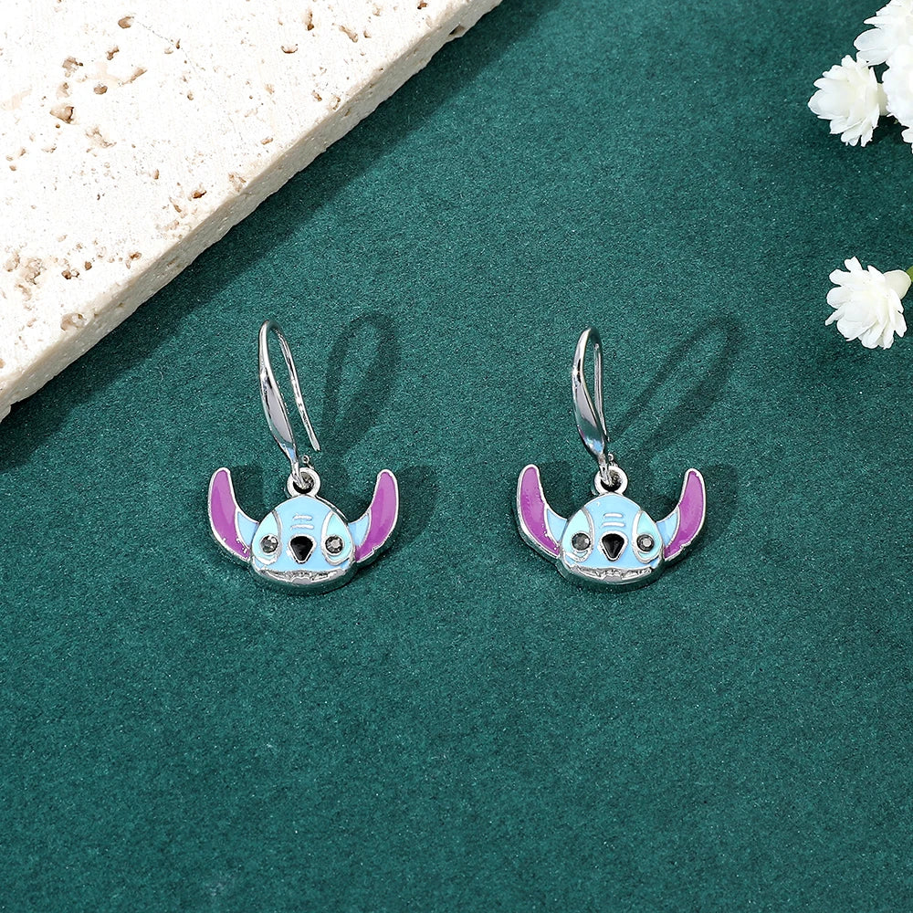 Silver Plating Stitch Earrings Lilo & Stitch Ear Pendant for Girl Party Gifts Accessories