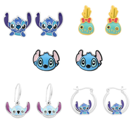 Silver Plating Stitch Earrings Lilo & Stitch Ear Pendant for Girl Party Gifts Accessories