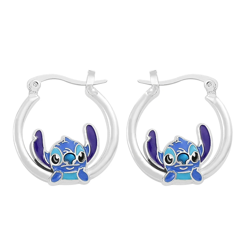 Silver Plating Stitch Earrings Lilo & Stitch Ear Pendant for Girl Party Gifts Accessories