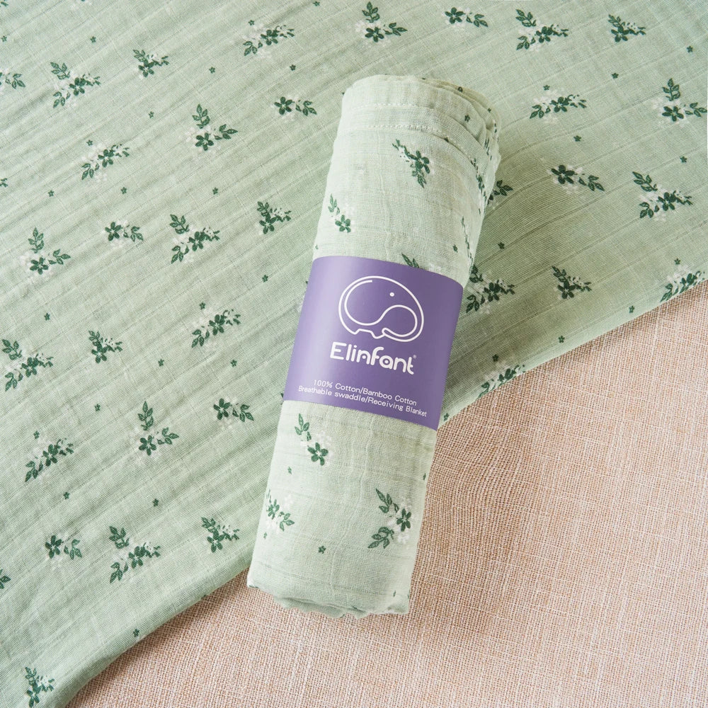 100% cotton 120*110cm 2 Layers Newborn Baby Muslin Swaddle Blankets