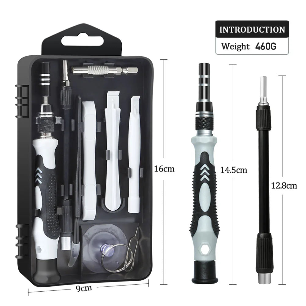 115 in1 Screwdriver Set of Screw Driver Bit Set Multi-Bit Precision Torx Screwdriver Tweezer Cell Phone Repair Tool for Computer